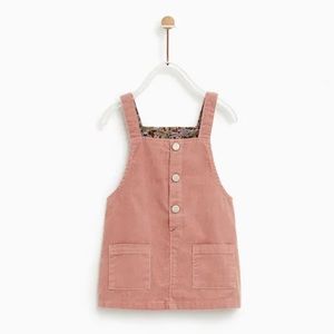 Zara corduroy pinafore dress